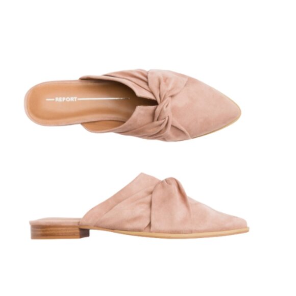 Report Shoes - Report Footwear Isandro Bow Mule Blush Color Women's Size 8.5